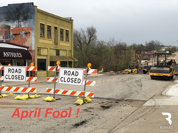 April Fools day in downtown Drumright