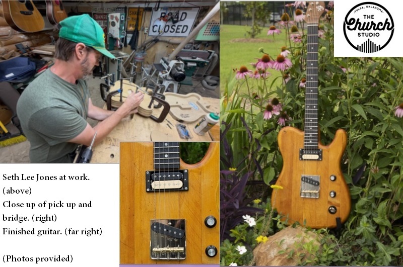HISTORIC CHURCH STUDIO FLOORING REBORN AS ONE-OF-A-KIND GUITAR BY SETH LEE JONES